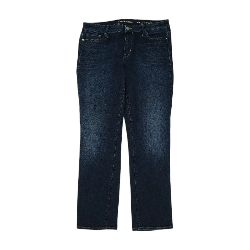 Solid Straight Jeans Cozy Wide-Legged Jeans
