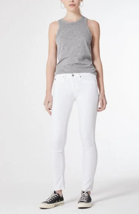 "The Stilt Cigarette Leg" Skinny Jeans Comfortable Drawstring Waist Jeans
