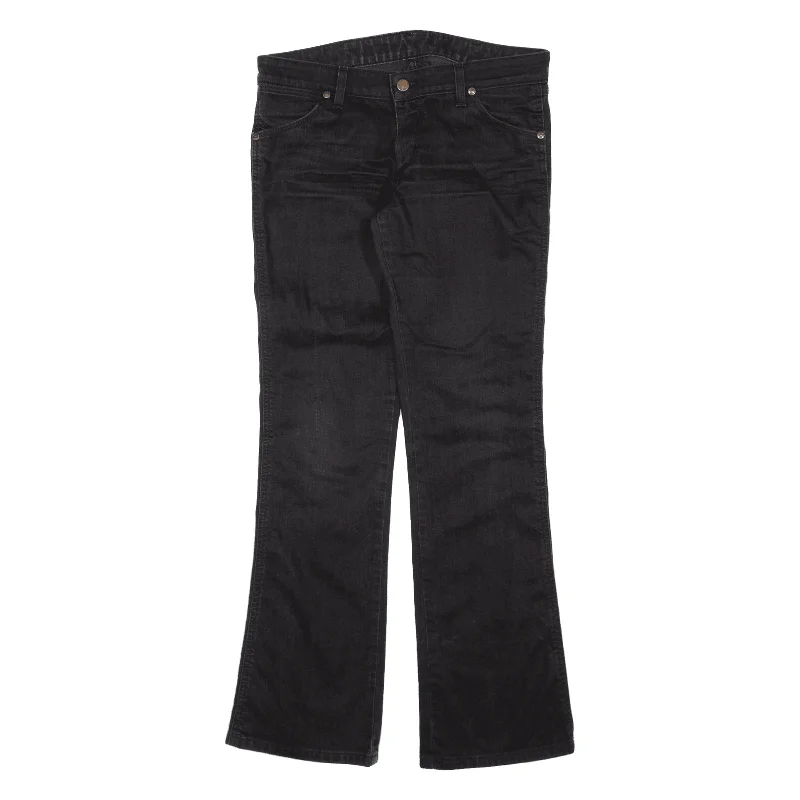 WRANGLER Megan Womens Jeans Black Regular Bootcut W30 L32 Trendy Wide-Legged High-Waist Jeans WRANGLER Megan Womens Jeans Black Regular Bootcut W30 L32 Trendy Wide-Legged High-Waist Jeans