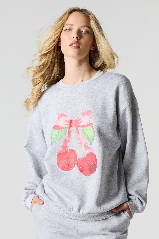 Oversized Cutesy Graphic Rhinestone Fleece Sweatshirt Hoodie with V-Neck Classic Versatile Oversized Cutesy Graphic Rhinestone Fleece Sweatshirt Hoodie with V-Neck Classic Versatile