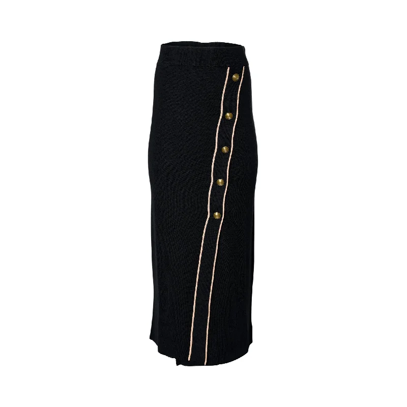 Nenette Women's Black Long Skirt lace skirt feminine