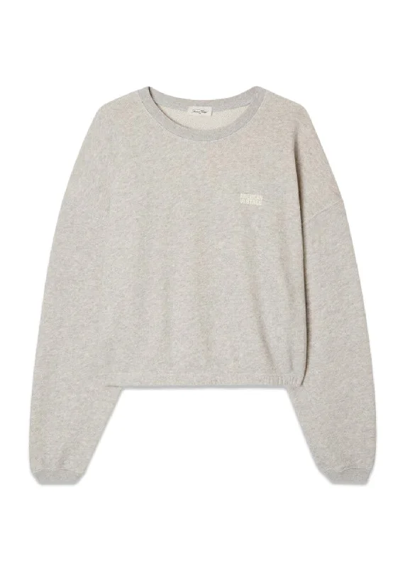 Kodytown Sweatshirt - Polar Melange Hoodie with Lace Feminine Delicate