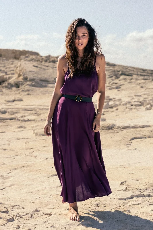 Aria Maxi Skirt - violet cashmere skirt fine