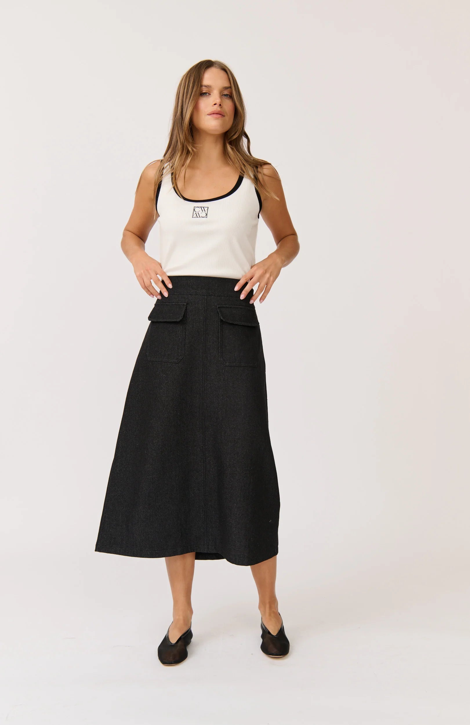 Astrid Skirt - Black Denim mini skirt trendy