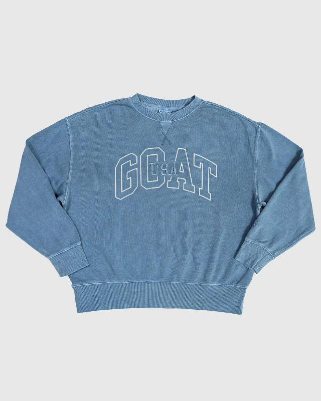 Beech Crewneck Sweatshirt Hoodie with Set-In Sleeves Structured Classic