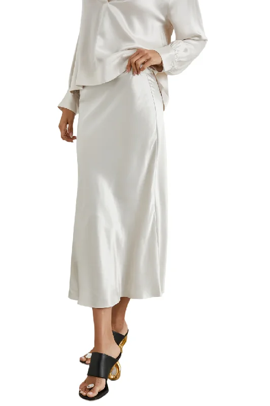Berlin Skirt - Ivory leather skirt refined