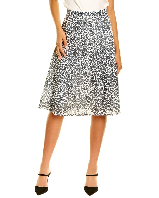 Olivia Rubin Jeanie Sequin Midi Skirt asymmetrical skirt cut