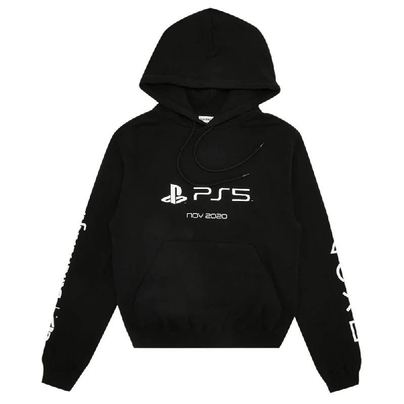 Balenciaga x PS5 Women's Cotton Hoodie Sweatshirt in Black Hoodie with Monochrome Minimalist Simple Balenciaga x PS5 Women's Cotton Hoodie Sweatshirt in Black Hoodie with Monochrome Minimalist Simple