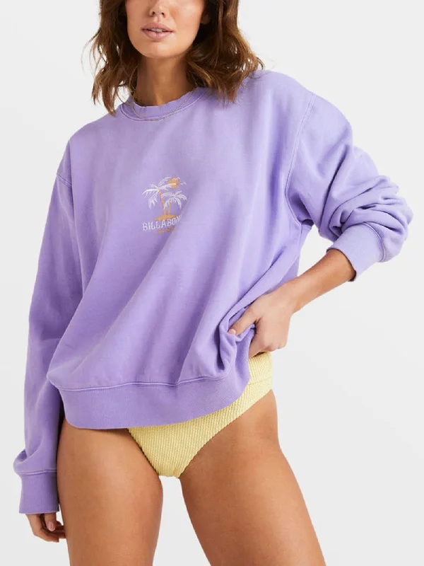 Palmy Brooklyn Crewneck Sweatshirt Hoodie with Tie-Dye Psychedelic Retro