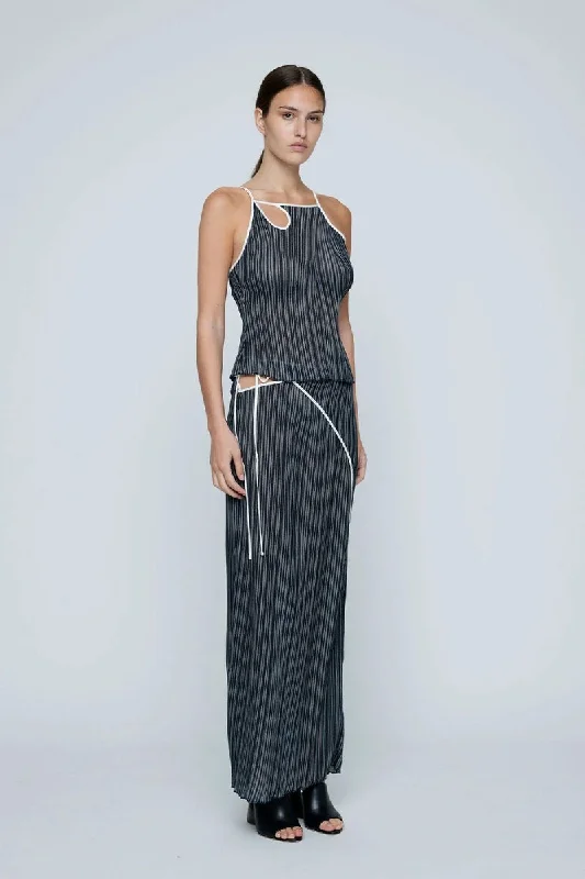 BILLIE SKIRT-BLACK/WHITE high waist skirt
