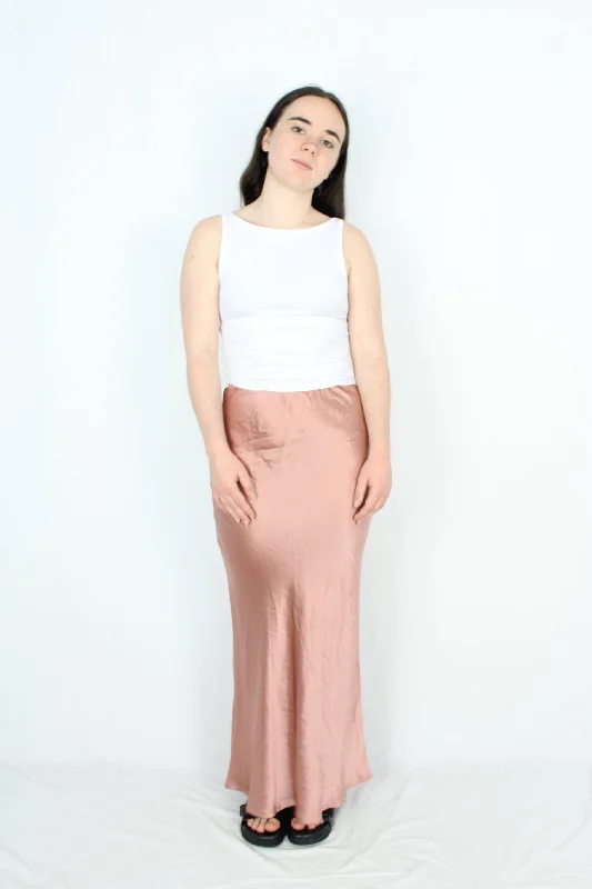 Caitlin Crisp - Silk Slip Skirt corduroy skirt cozy