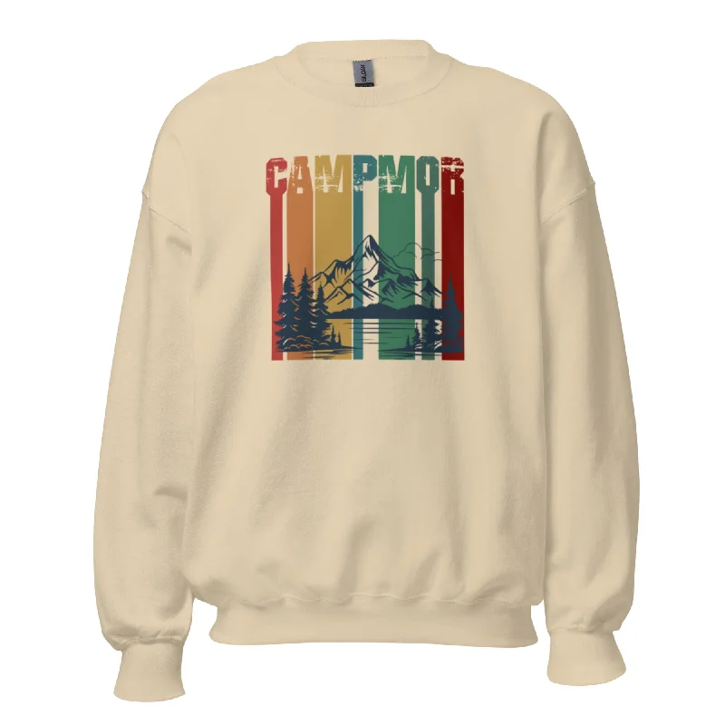 Campmor Rustic Mountain Logo Sweatshirt Hoodie with Gradient Ombre Colorful