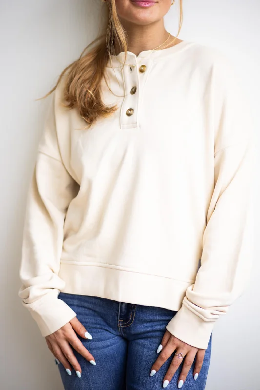 Carhartt Midweight French Terry Henley Sweatshirt for Women in Oatmeal | 106182-W26 Hoodie Jacket Zipper Layering Carhartt Midweight French Terry Henley Sweatshirt for Women in Oatmeal | 106182-W26 Hoodie Jacket Zipper Layering