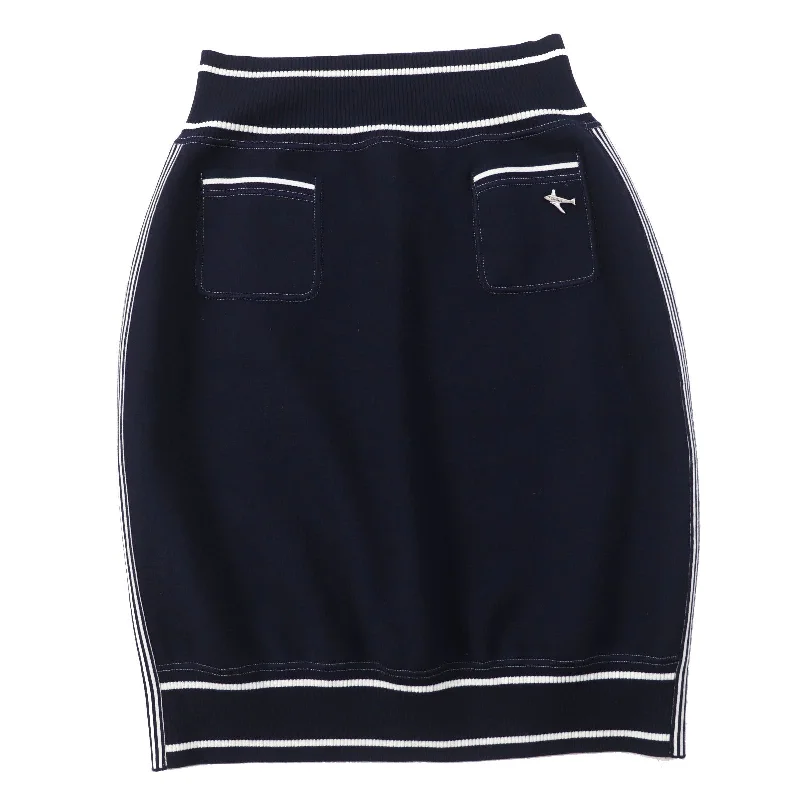 Chanel Airline Cotton Cashmere Skirt P32497 linen skirt natural