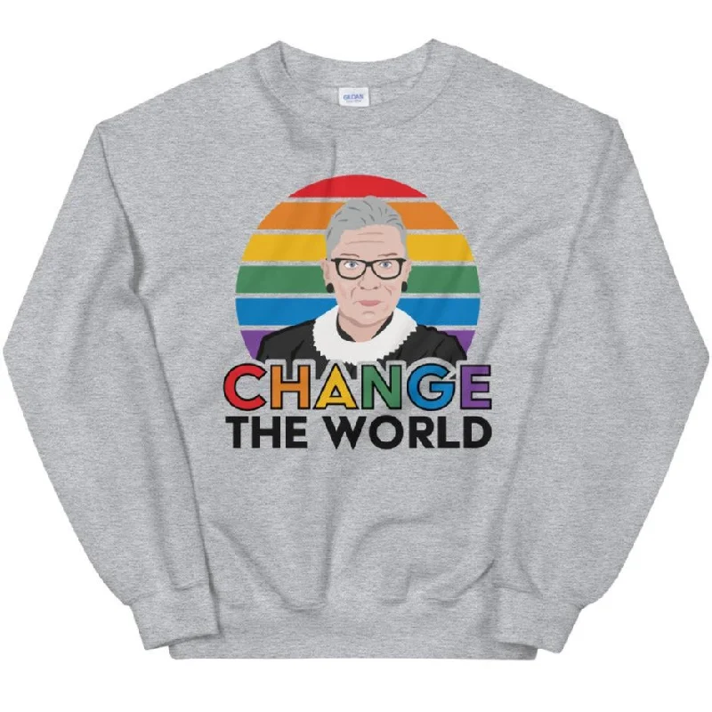 Change The World (Ruth Bader Ginsburg) -- Sweatshirt Oversized Hoodie Comfort Casual