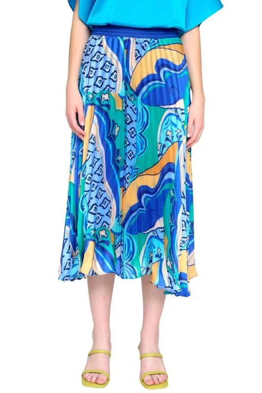 CHECENA PRINT SKIRT leather skirt bold