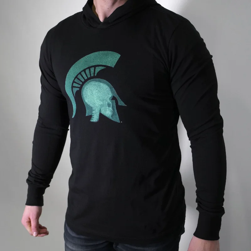 College of Human Medicine MD Sparty Long Sleeve Hoodie T-Shirt Hoodie with Pocket Utility Practical