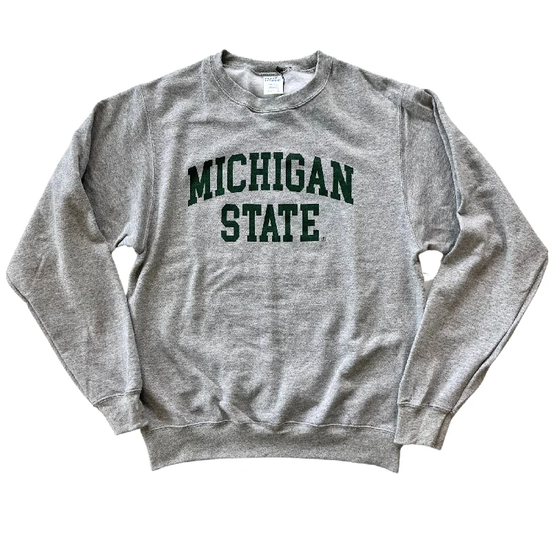 Classic Michigan State Crewneck Sweatshirt Hoodie with Bell Sleeves Flared Feminine