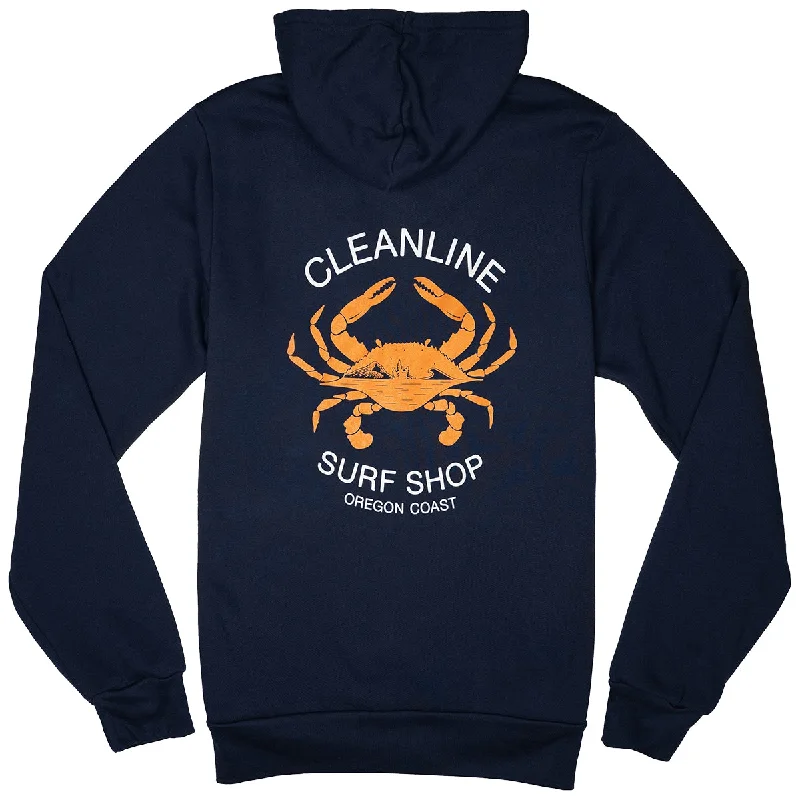Cleanline Crab Zip Hoodie Hoodie with Longline Fit Extended Stylish