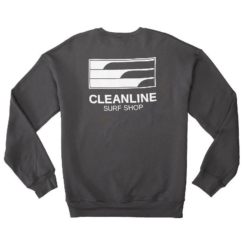 Cleanline Lines Crew Sweatshirt Hoodie with Puffed Sleeves Voluminous Trendy