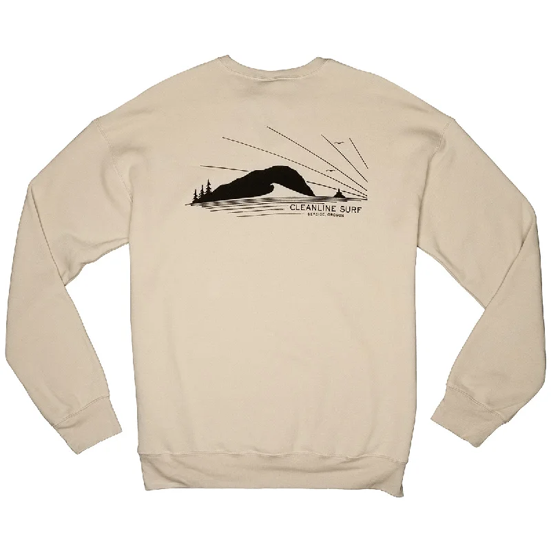 Cleanline Tillamook Rays Sweatshirt Hoodie with Back Slit Movement Comfort
