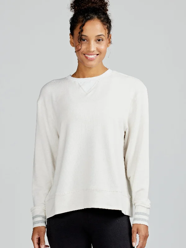 Clubhouse French Terry Sweatshirt Hoodie with Elastic Cuffs Stretchable Comfortable