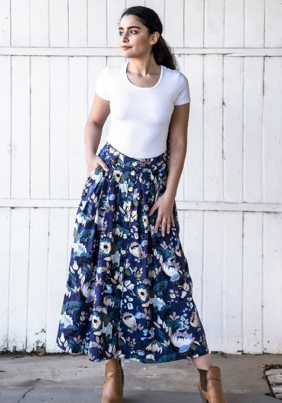 Cora Skirt Protea velvet skirt glossy
