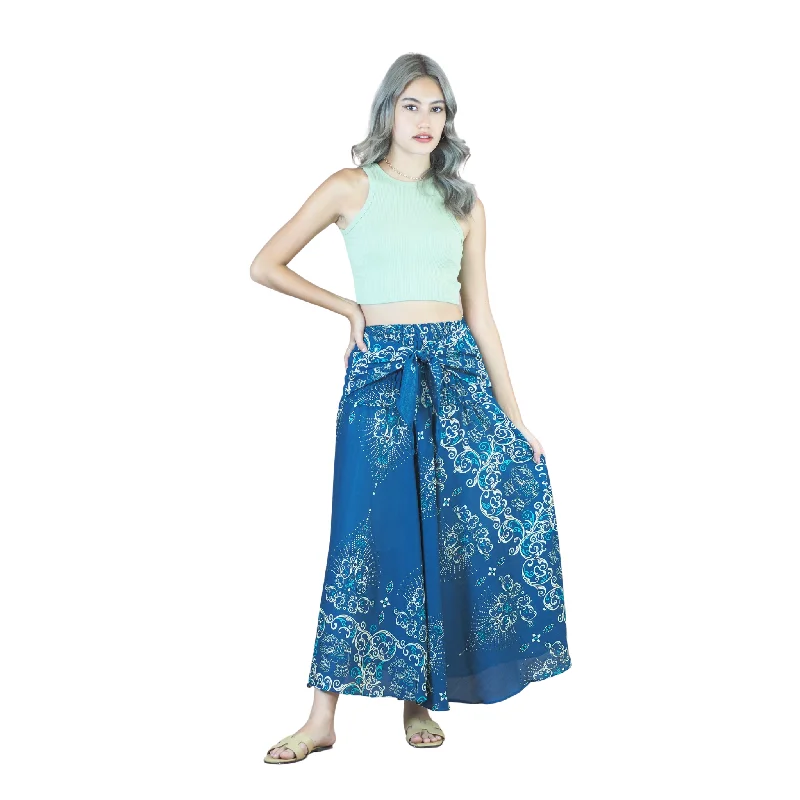 Cosmo Royal Elephant Women's Bohemian Skirt in Ocean Blue SK0033 020307 02 silk skirt sleek