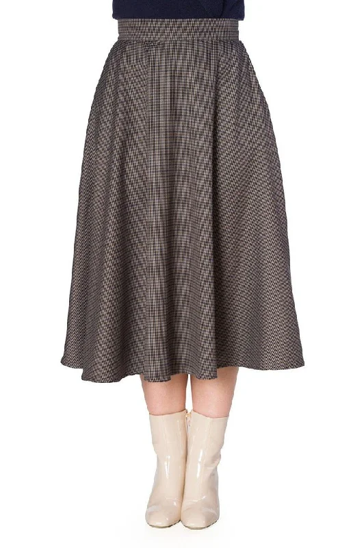 Cute Check Mate Skirt slim fit skirt