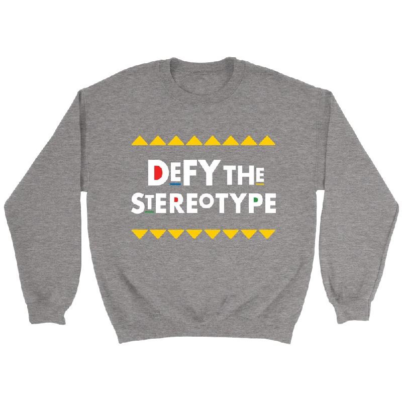 Defy The Stereotype Sweatshirt Hoodie with Frayed Bohemian Relaxed