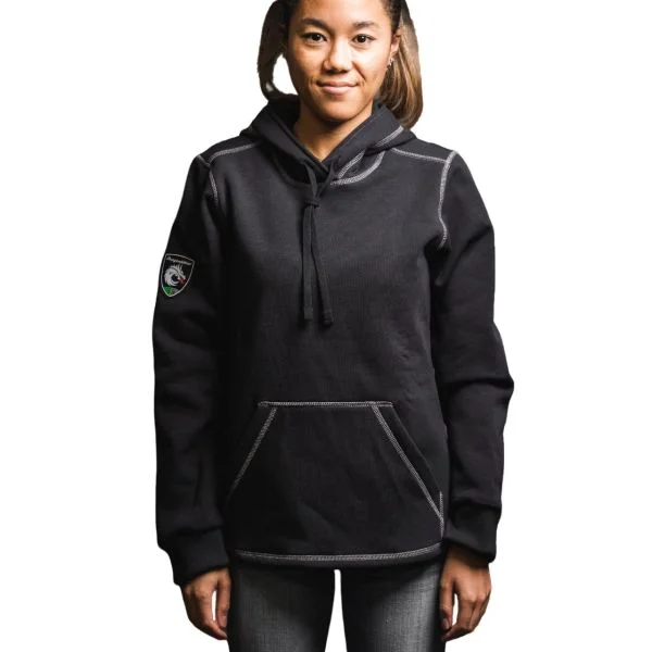DRAGONWEAR FR WOMEN'S ELEMENTS CYCLONE HOODIE Hoodie with Hem Embroidery Detailed Premium DRAGONWEAR FR WOMEN'S ELEMENTS CYCLONE HOODIE Hoodie with Hem Embroidery Detailed Premium