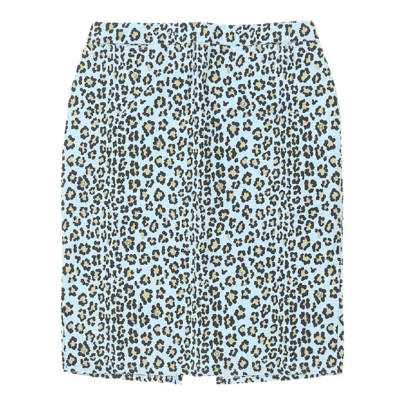 Fendi Animal print Mini Skirt - 33W UK 14 Blue Linen lightweight skirt design