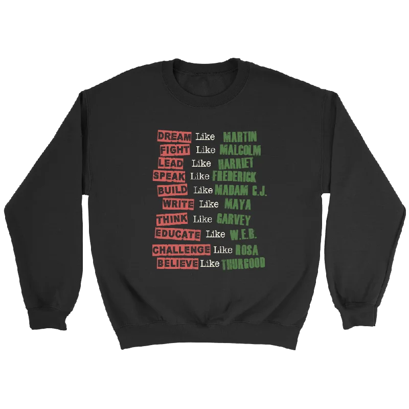Fight Like Melanin Icons Sweatshirt Hoodie with Drop Shoulder Relaxed Streetwear