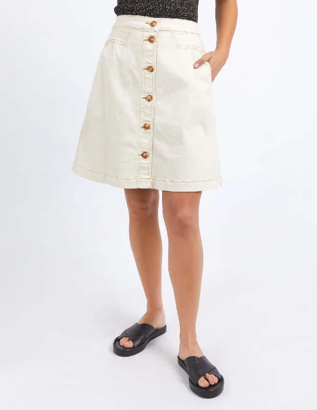 Foxwood Amanda Skirt - Ecru wool skirt sturdy