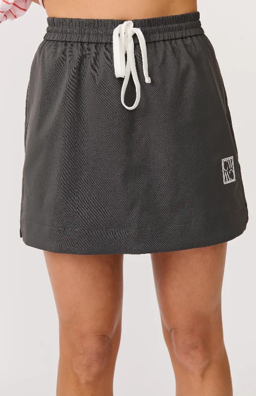 Georgia Mini Skirt - Charcoal corduroy skirt cozy