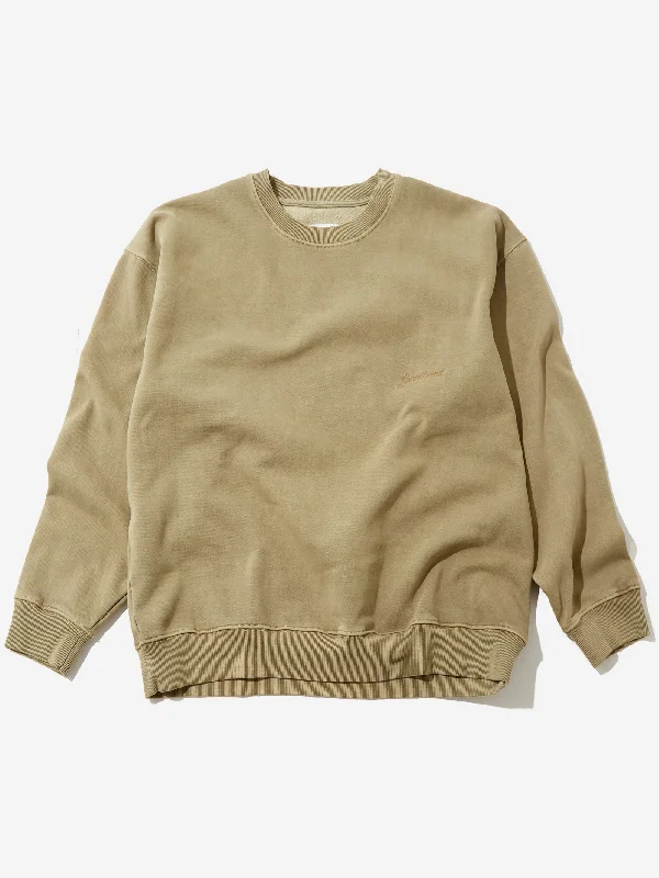 Goodhood Worldwide Script Sweatshirt - Cutch Brown Hoodie with Raglan Sleeves Sporty Comfortable Goodhood Worldwide Script Sweatshirt - Cutch Brown Hoodie with Raglan Sleeves Sporty Comfortable