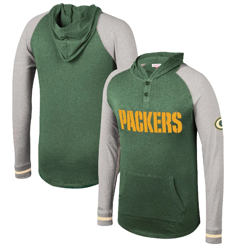 Green Bay Packers Slugfest Lightweight Hoody Hoodie with Crew Neck Simple Timeless