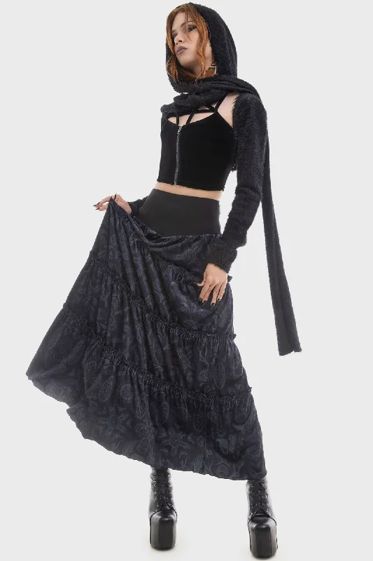 Half Vamp Maxi Skirt linen skirt breathable