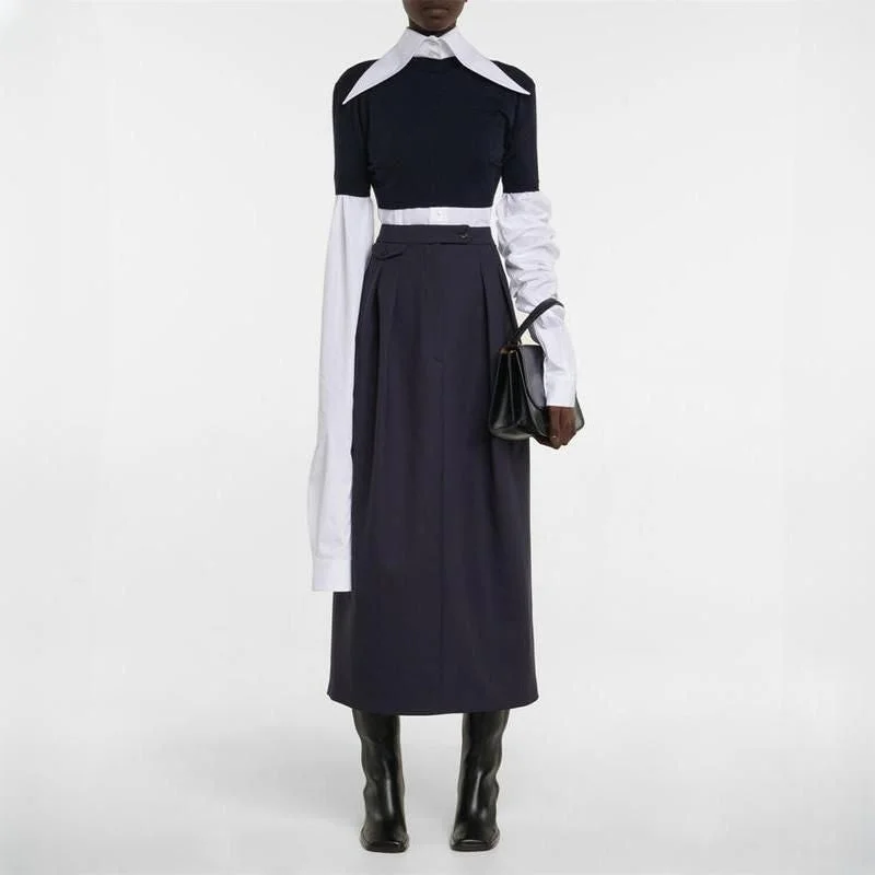 High-Waisted Vintage Pleated Midi Skirt for Women lace skirt delicate