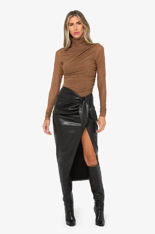 JBQ THE LABEL DUSK SKIRT IN BLACK cotton skirt soft