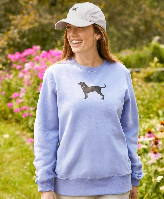 Ladies Classic Crewneck Sweatshirt Hoodie with Embroidery Detailed Premium