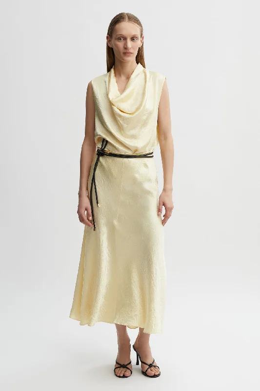 Laszlo Flare Skirt leather skirt sleek