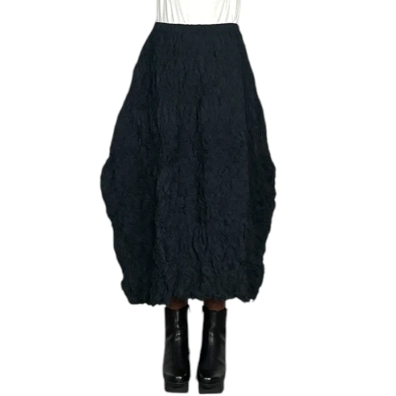 CRINKLE PLEAT A-LINE SKIRT velvet skirt sumptuous