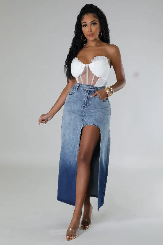 Not A Game Skirt denim skirt durable