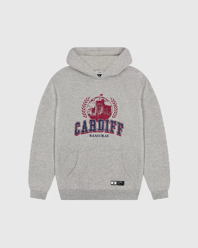 OC: 00-09 - Women's Cardiff Hoodie - Grey Hoodie with Hidden Zipper Minimalist Clean