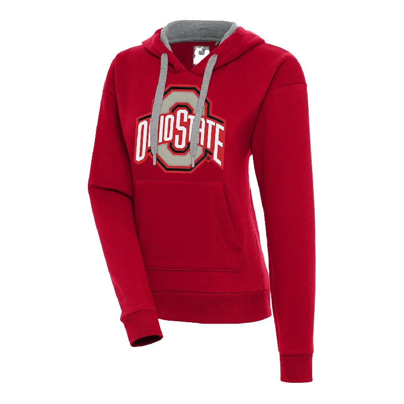 Ladies Ohio State Buckeyes Victory Scarlet Sweatshirt Oversized Hoodie Comfort Casual Ladies Ohio State Buckeyes Victory Scarlet Sweatshirt Oversized Hoodie Comfort Casual