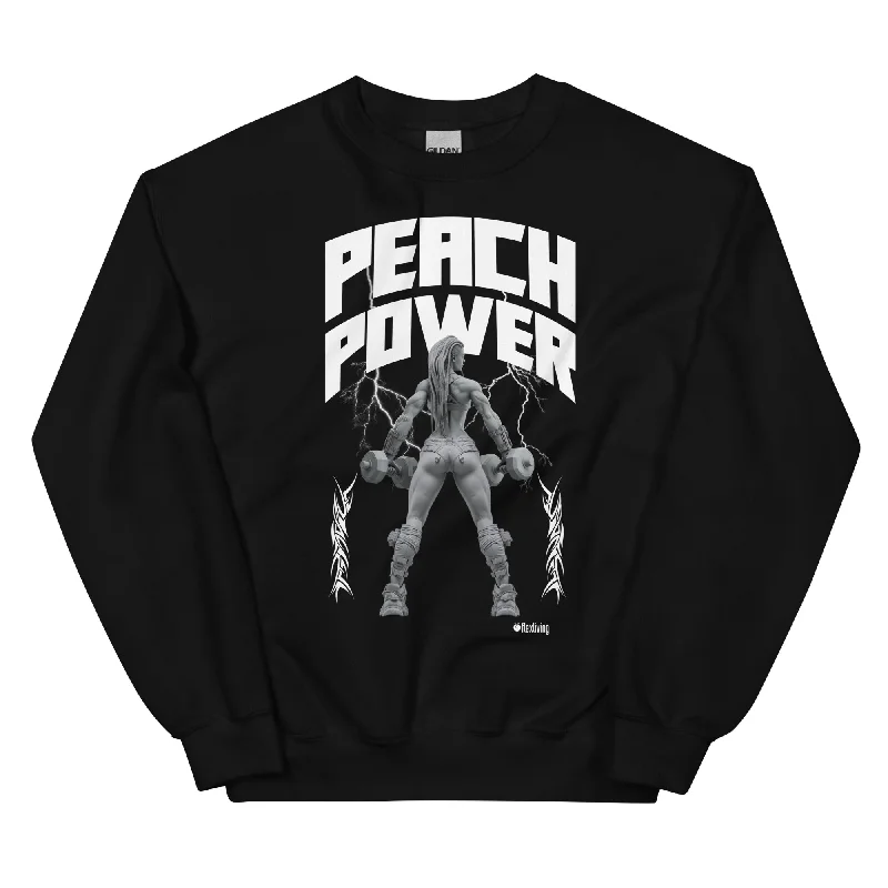 Peach Power Unisex Sweatshirt Hoodie with Elastic Cuffs Stretchable Comfortable