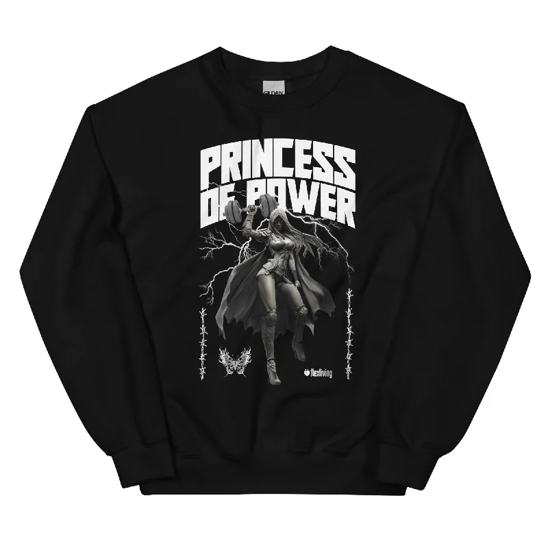 Princess Of Power Unisex Sweatshirt Hoodie with Sequins Glamorous Eye-catching