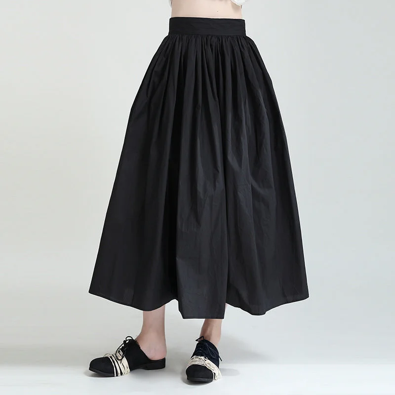 Puffy Multi-layered A-line Skirt leather skirt bold