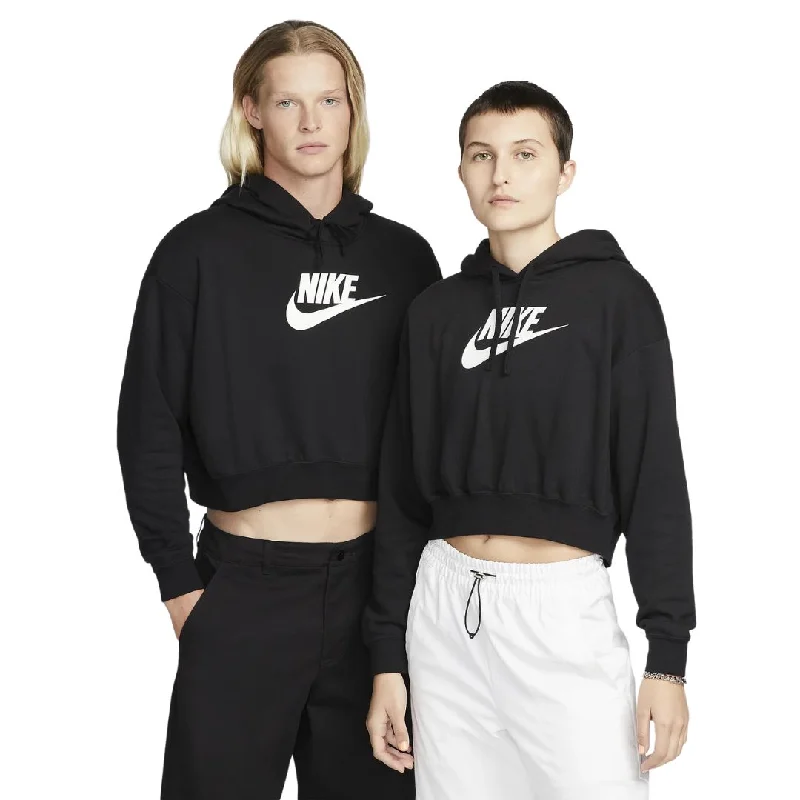 Sportswear Club Fleece Crop Graphic Sweatshirt Hoodie with Oversized Fit Loose Comfortable